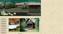 Desktop Screenshot of grapevinelogcabins.com